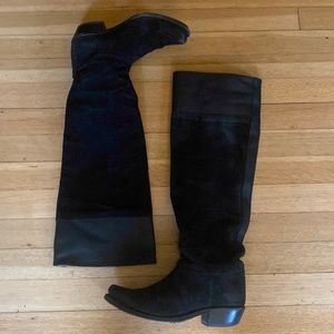 Juicy Couture knee high suede leather boho boots Sz 6
